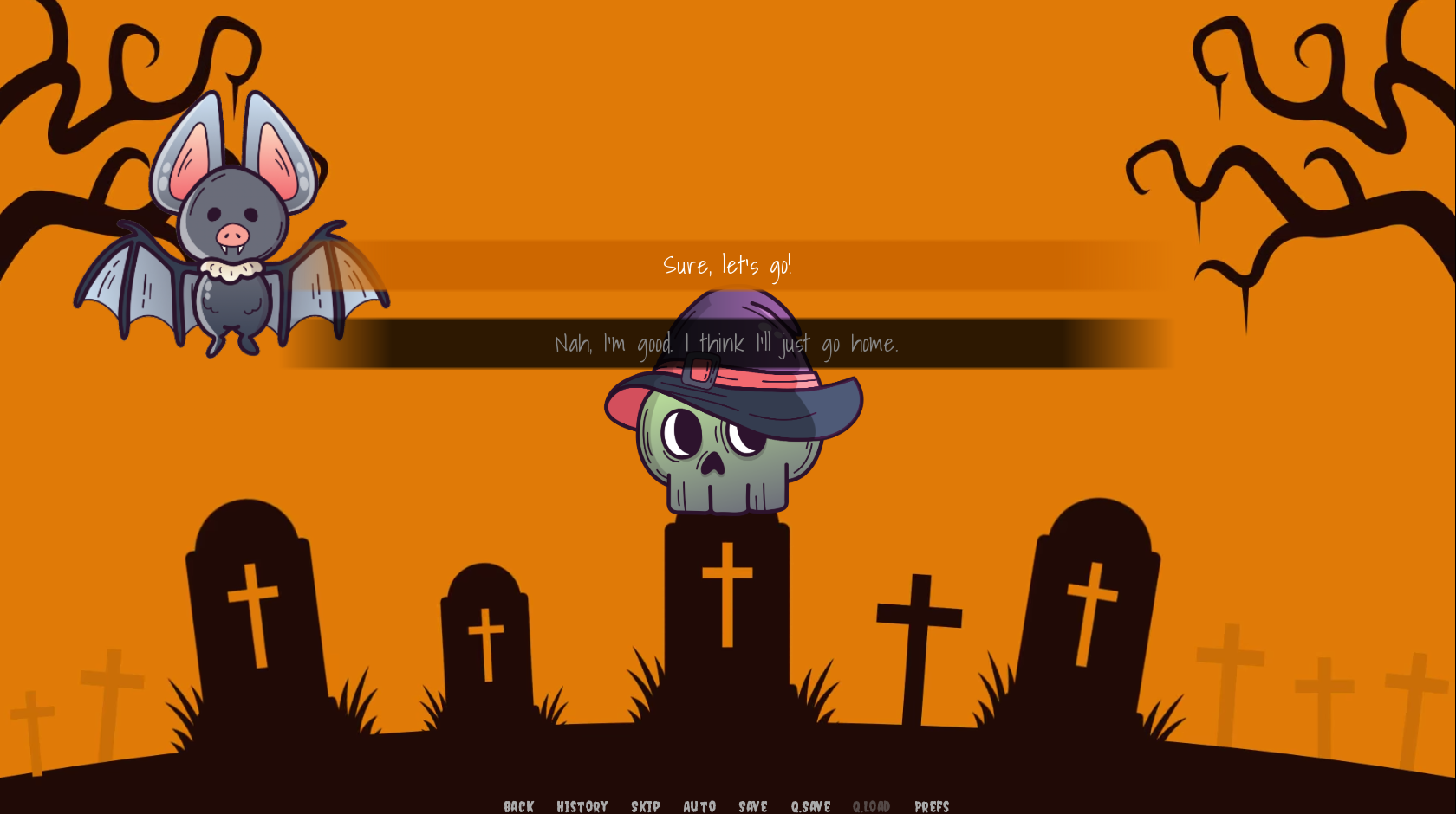 Player choice: Go to the town together?