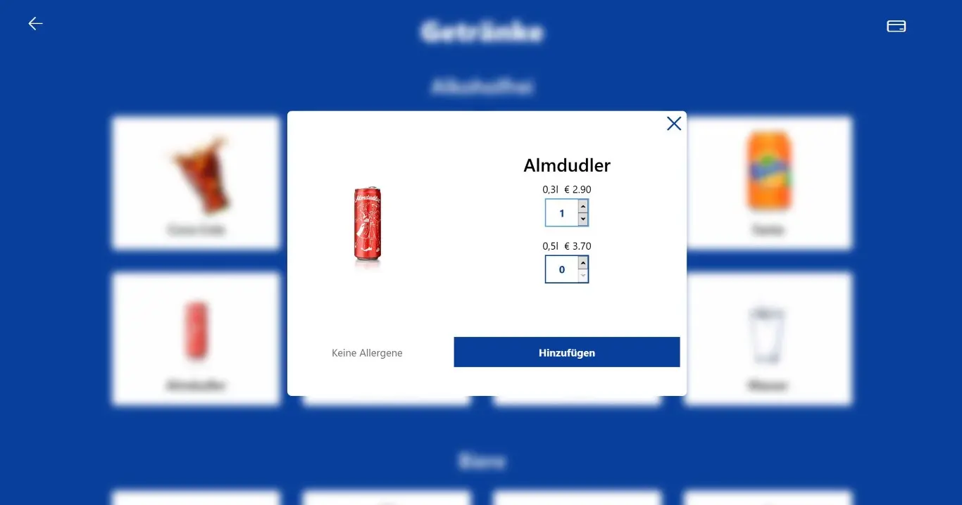 Guest view: Add items to your order