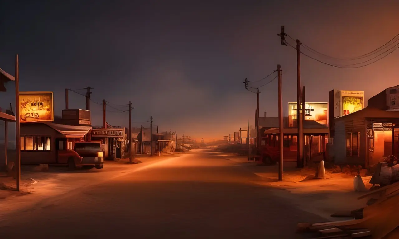 Deserted suburb on what remains of Earth — the alien protagonist's destination